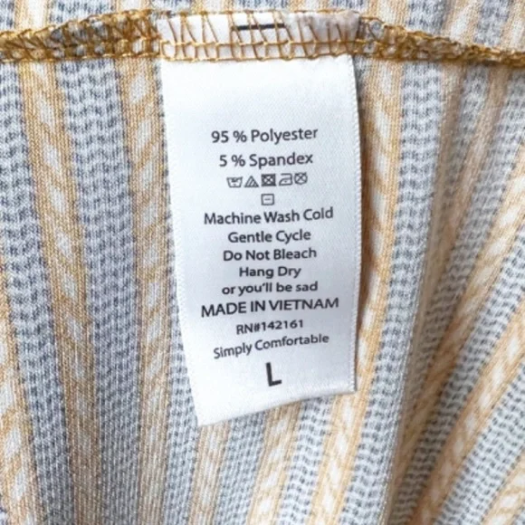 LuLaRoe Classic T Heathered Stripe‎ Gray Yellow Short Sleeve Top Women OS - Picture 16 of 16